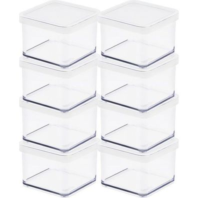 Futterbehälter für Leckerlis, quadratisch, 8 x 0,5 l, LOFT, weiß, Rotho