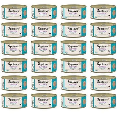 Applaws Thunfischfilet in Gelee für Kätzchen - Nassfutter für Katzen - 24 x 70 g