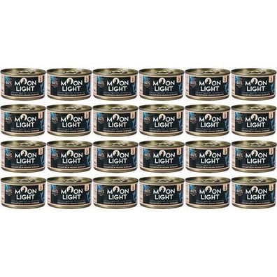 Mondschein-Dinner-Menü mit Thunfisch, Hähnchen und Garnelen in Sauce, 24 x 80 g