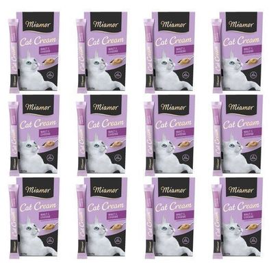 Cremiger Leckerbissen für Katzen: MIAMOR Katzencreme-Malzpaste mit Käse, 72 x 15 g