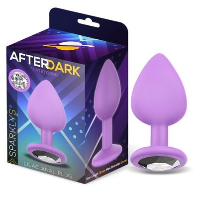 Sparkly Butt Plug Größe S Silikon Flieder