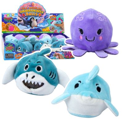 Quetschbares Plüschtier mit Wasserbällen Meerestiere 6 cm