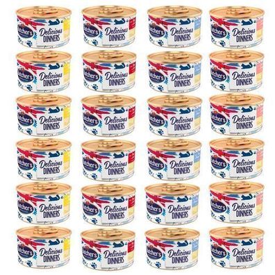 Butcher's Delicious Dinners – Nassfutter für Katzen, Mousse, verschiedene Geschmacksr