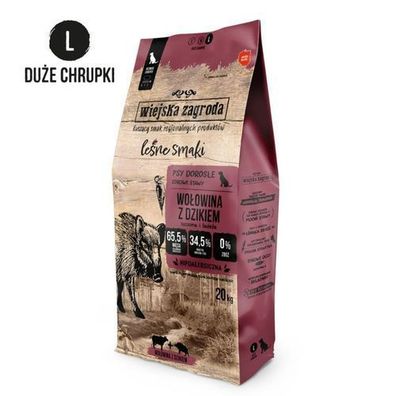 Wiejska Zagroda Trockenfutter für Hunde Forest Flavors Rindfleisch mit Wildschwein