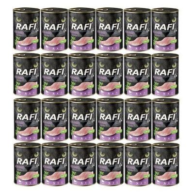 Dolina Noteci Rafi mit Kaninchen-Katzenfutter 24x400g