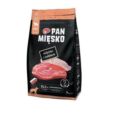Mr. Meat Hundefutter Kalbfleisch mit Putenfleisch Crispy XS 9 kg