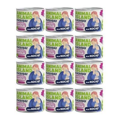 ANIMAL ISLAND Kalb-/Kaninchenfleisch für Kätzchen 12 x 185 g