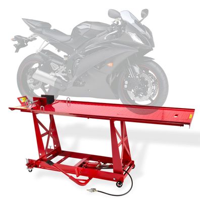 Motorrad Hebebühne 450?kg Pneumatische Werkstatt Montagerampe Motorradheber