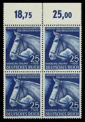 3. REICH 1941 Nr 779 postfrisch Viererblock ORA X77D6E2
