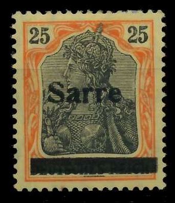 Saargebiet Germania Nr 9bIII ungebraucht gepr. X79E272