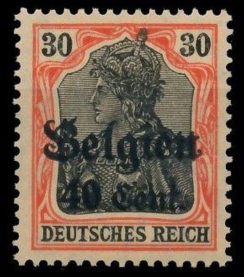 BES. 1WK Landespost Belgien Nr 19 postfrisch gepr. X43B1E6