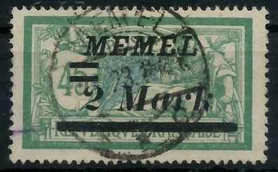 MEMEL 1922 Nr 88 zentrisch gestempelt gepr. X478AEA