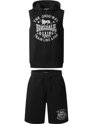 Lonsdale Shotley Ärmelloses Kapuzensweatshirt &amp; Shorts Set Normale Passform