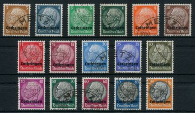 BES. 2WK Lothringen Nr 1-16 gestempelt XB50CB6