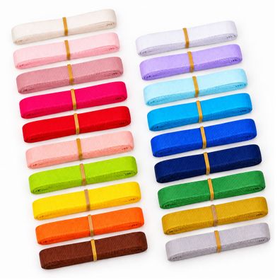 Ripsband 10 mm - doppelseitig geripptes Schleifenband 19er Mix je 2m