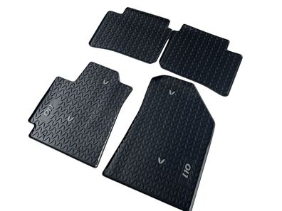 Original Gummimatten Hyundai I10 Fußmatten Schwarz AC Gummi mit Logo vorn hinten