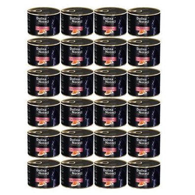 DOLINA NOTECI Premium reich an Lachs - Nassfutter für Katzen - 24 x 185 g
