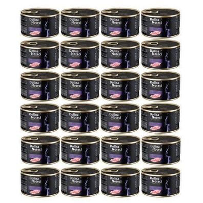 DOLINA NOTECI Premium Reich an Kaninchen - Nassfutter für Katzen - 24 x 185 g