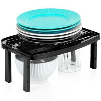 Schwarzes Küchenregal 31 x 22 x 14,5 / 11,5 cm
