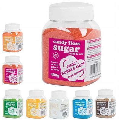 Bunte Zuckermischung für Zuckerwatte, 8 x 400 g