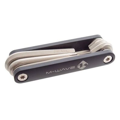 M-Wave-Falt-Werkzeugset >Pocket F6<, schwarzer Aluminiumhalt