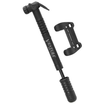Mini-Pumpe Ventura, Kunststoff, schwarz, mit Halter für Flas