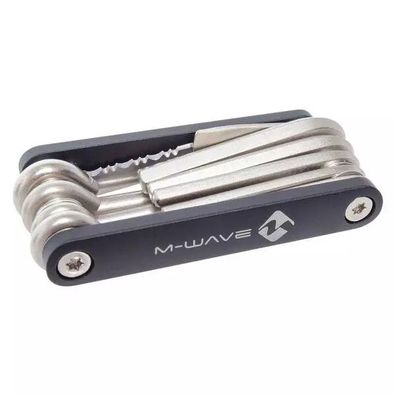 M-Wave-Falt-Werkzeugset >Pocket F13<, schwarzer Aluminiumhal