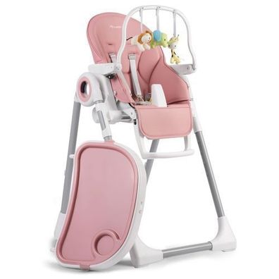 Nukido Belo rosa Hochstuhl mit Tisch + Spielbügel