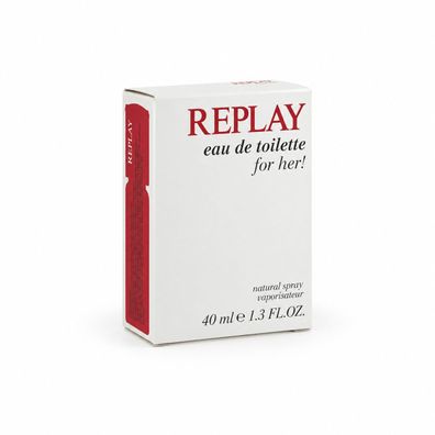 Replay for her! Eau de Toilette Spray 40ml 1.3 FL OZ Neu RARE