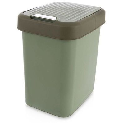 Grüner Plastikmülleimer 12 l