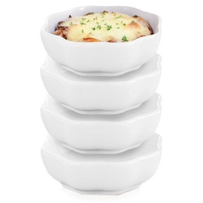Porzellan-Snackschalen 7,5 cm, 50 ml 4 Stück