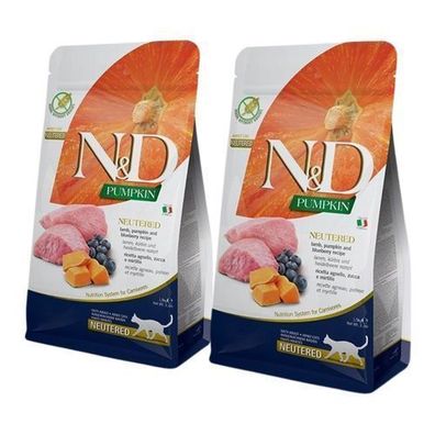 Farmina N&D Kürbis Katze Lamm & Blaubeere kastriert 2x1,5kg