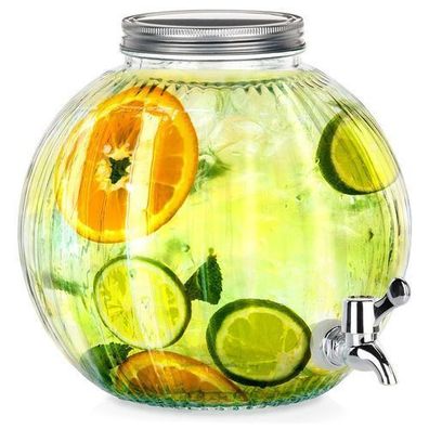 Glasgetränkekrug mit Zapfhahn, 5,5 l