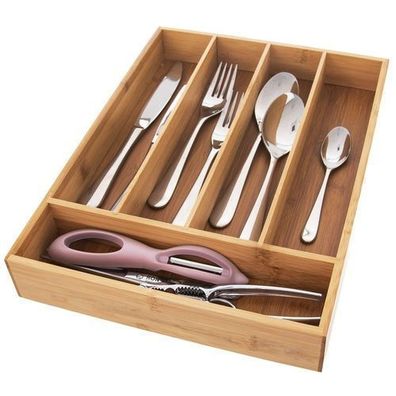 Besteckschubladeneinsatz aus Bambus, 35 x 26 cm