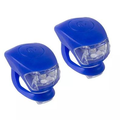 Mini-LED-Blinklicht-Set M-WAVE, dunkelblaues Silikongehäuse,