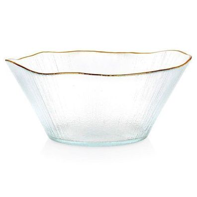Salatschüssel aus goldenem Glas, 21 cm, 1,2 l