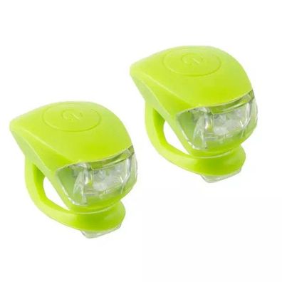Mini-LED-Blinklicht-Set M-WAVE, grünes Silikongehäuse, 2 Fun
