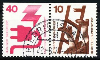 BRD BUND Zusammendruck Nr W47 zentrisch gestempelt WAAGR PAA X5F3372