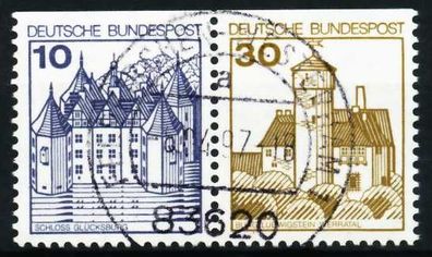 BRD BUND Zusammendruck Nr W63I zentrisch gestempelt WAAGR PA X5F34BE