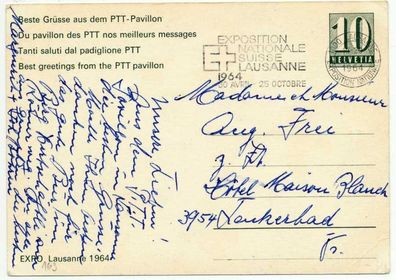 Schweiz Nr P209 Gebraucht Postkarte X6DF7DE
