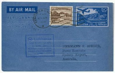 Flugpost ALLE WELT Nr Lufthansa Pakistan Erstflu X74306E