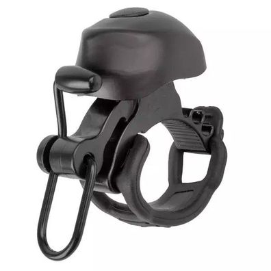 Mini-Glocke >Bella S-Fit Flex< M-WAVE, mattschwarz, aus Mess