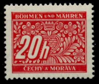 BÖHMEN MÄHREN PORTO Nr 3 postfrisch S51FB7A