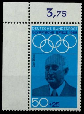 BRD 1968 Nr 565 postfrisch ECKE-OLI X8EF6AA