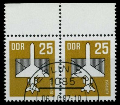 DDR DS Luftpost Nr 3129w+3129wI gestempelt WAAGR PAAR OR X958E4A
