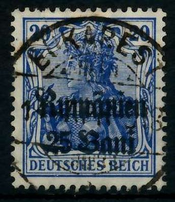 BES 1WK D-MV Rumänien Nr 11a zentrisch gestempelt X77453E