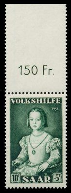 Saarland 1954 Nr 355 postfrisch ORA X79DF9A