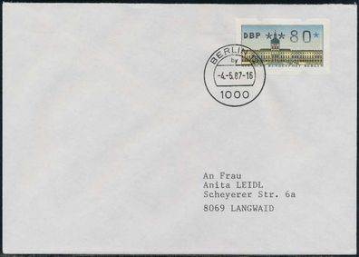 BERLIN ATM 1-080 NORMAL-BRIEF EF FDC X7E4702