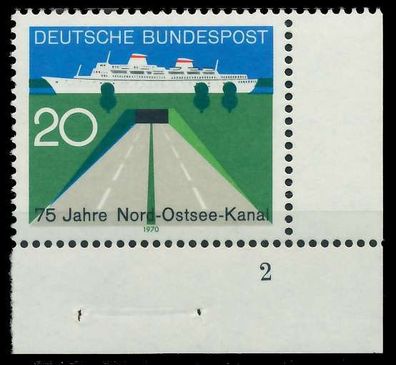 BRD BUND 1970 Nr 628 postfrisch Formnummer 2 X7F36BE