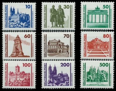 DDR DS Bauwerke Denkmäler Nr 3344-3352 postfrisch X86F4E6